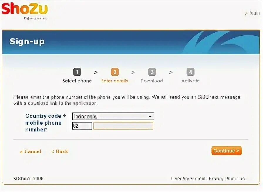 Enter details