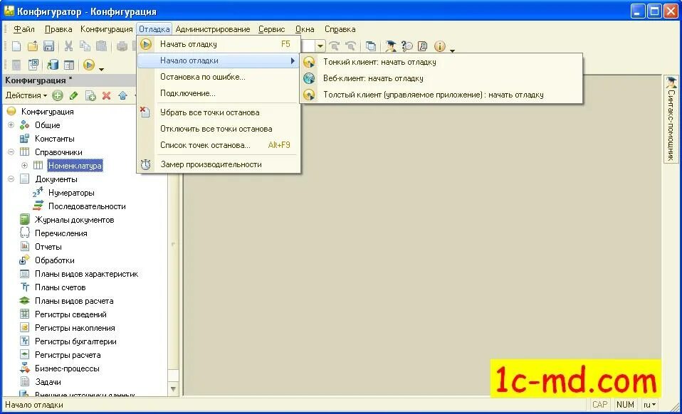 1c отладка
