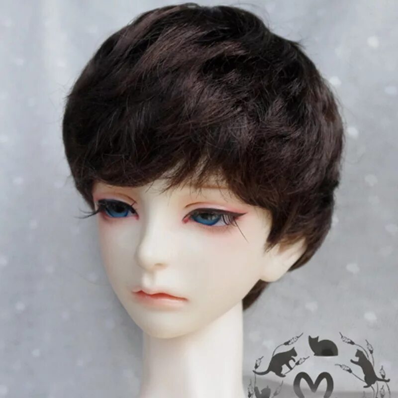 Allaosify bjd парик 1/3 1/4 1/6 высокотемпературный парик для мальчика короткие 