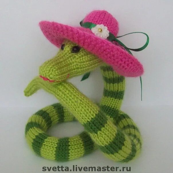 Змея крючком схема фото