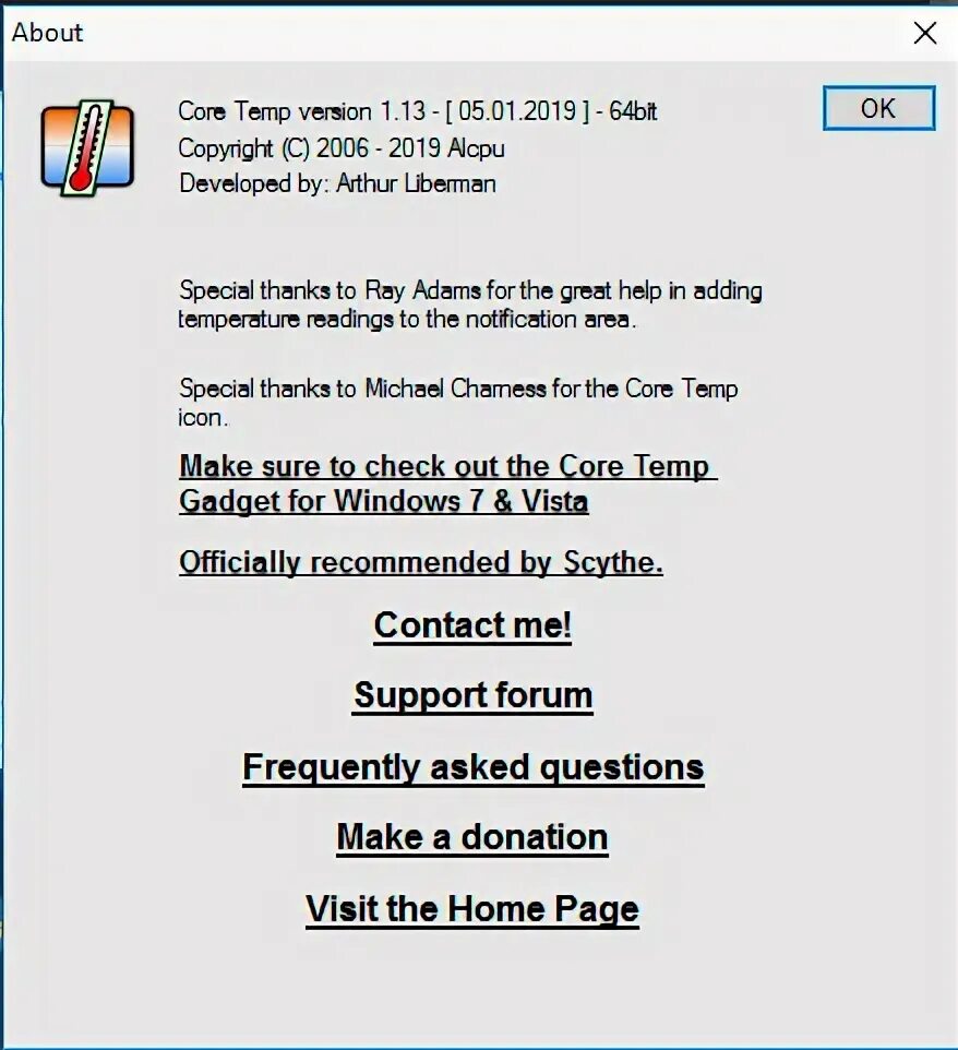 Core temp 64 bit на русском. Core temp 1.12.1 + portable.