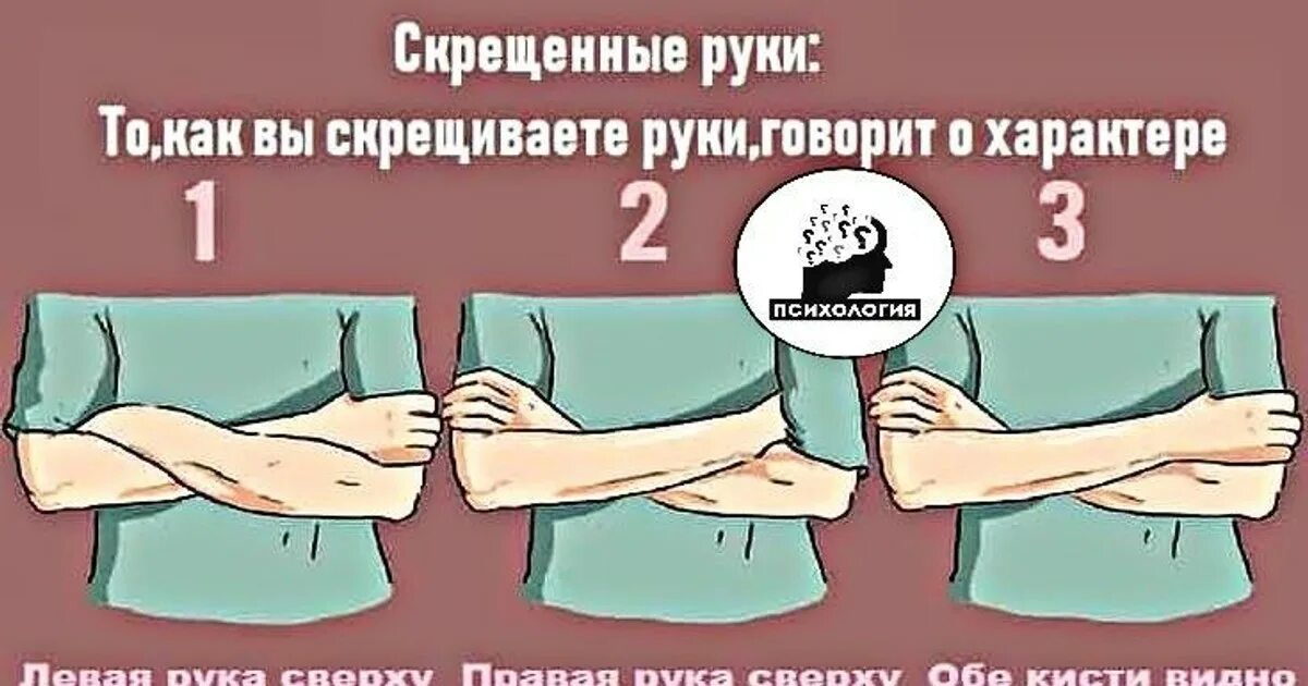 Скажи через руку. Скрещенные руки психология. Скрещенные руки правая сверху. О чем говорят скрещенные руки. Скрещивание рук психология.