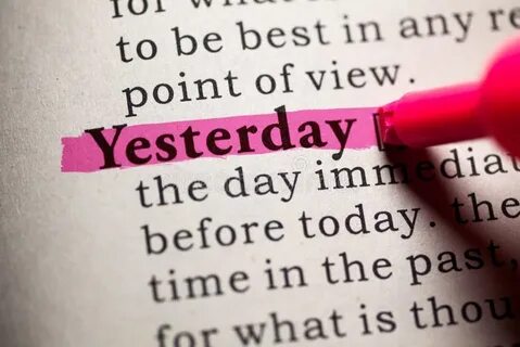 Yesterday words