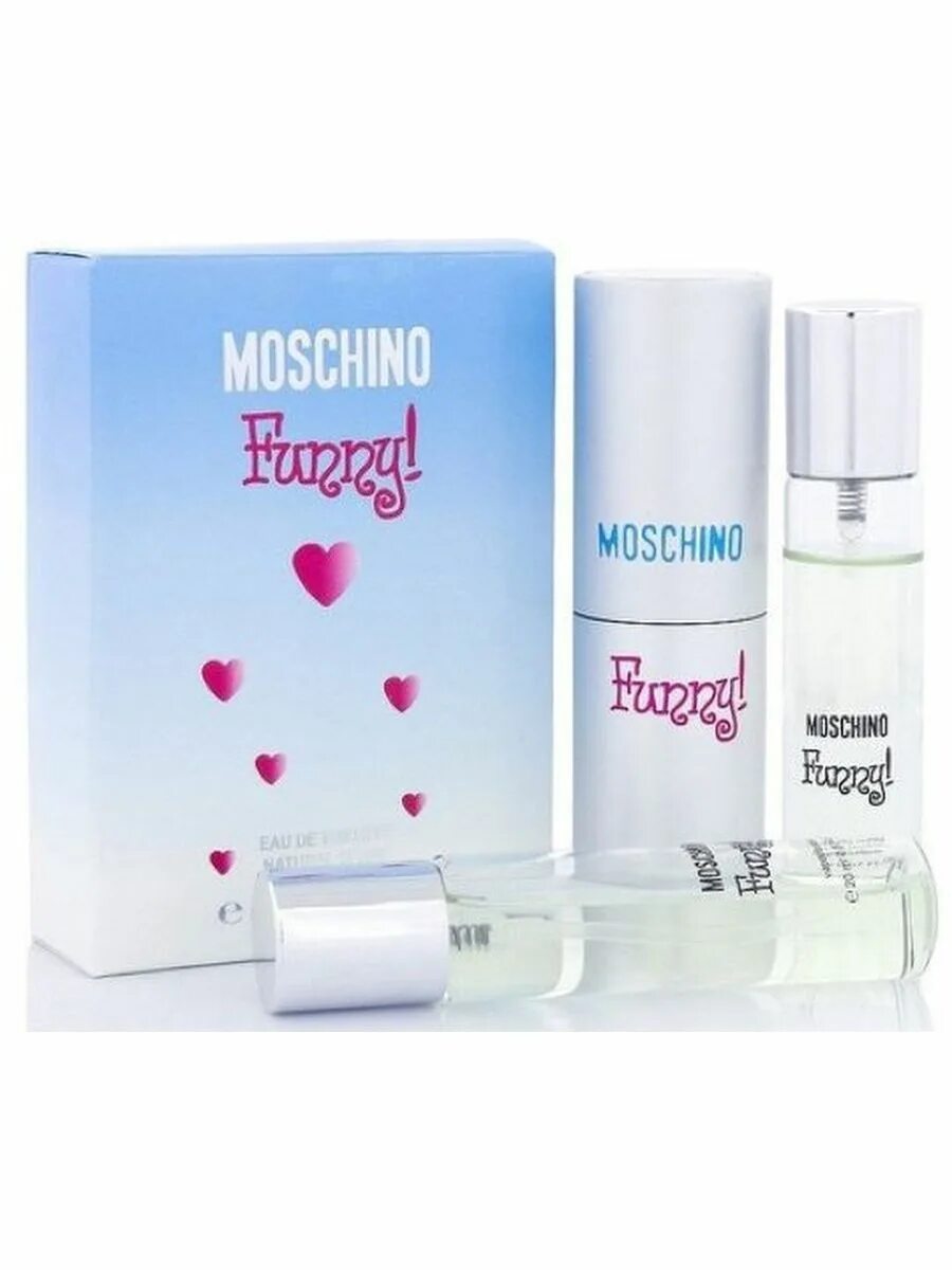 Moschino funny 3 ml. Moschino funny, 3*20 ml. Moschino funny духи 20 мл. Мини парфюмерия 20 ml Moschino.