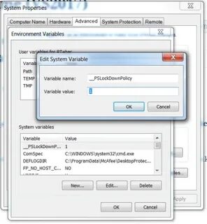 Unknown system variable