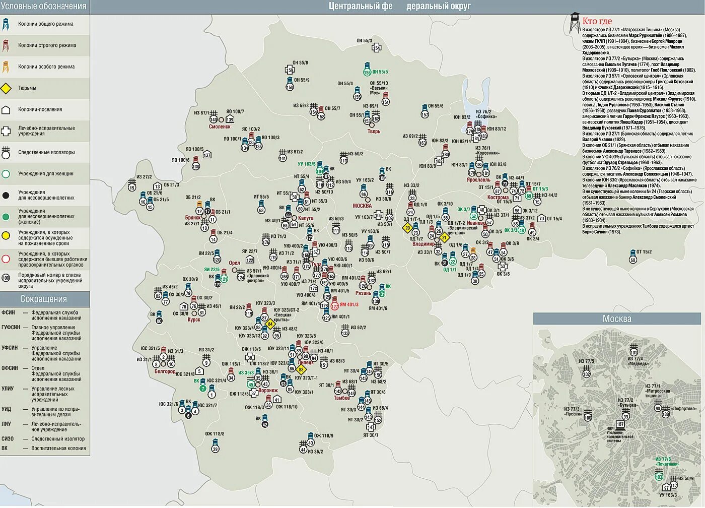 Карта исправительных колоний России. Карта исправительных учреждений России. Карта колоний ФСИН России. Тюрьмы строгого режима в России на карте.