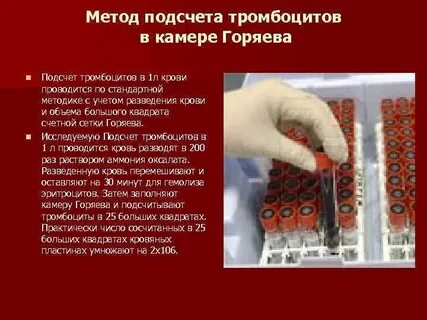 Методы подсчета эритроцитов