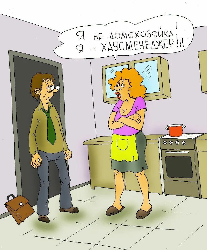 Шутки про домохозяек. Домохозяйка карикатура. Домохозяйка прикол. Приколы про жену