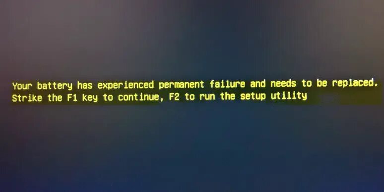 Your Battery has experienced permanent. Strike the f1 Key to continue f2 to Run the Setup Utility что это. Your Battery has experienced permanent failure and needs to be. Your Battery has experienced permanent failure and needs to be replaced.