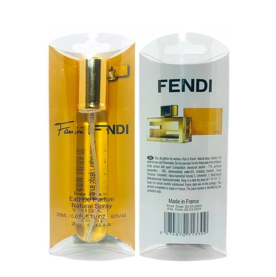 Туалетная вода 20. Духи пробники ручка 20 мл. Пробники духов 20ml. Парфюм Fendi Fan di Fendi 20 мл. Духи ручка 20 мл ручка Фенди.