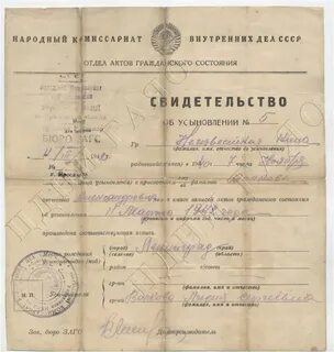 Запись акта об усыновлении