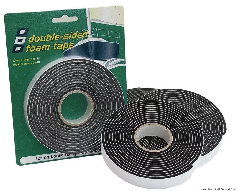 Double Sided Adhesive Tape 19mm. Демпфирующая лента 3мм. Клеящая лента. Лента клеющая для лодок.