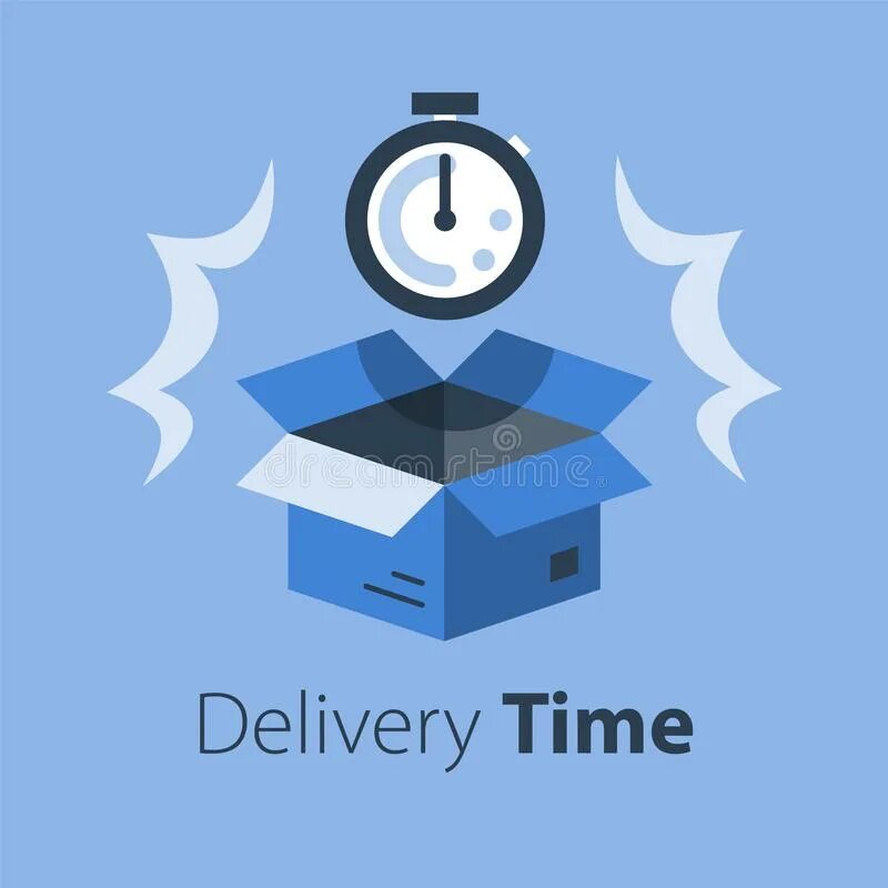 Delivering time. Delivery time. Time to delivery. Period of time.