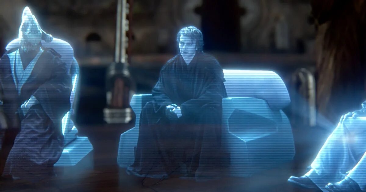 Аватар голограмма как работает. Голограмма star wars. голограмма оби-вана звездные войны. звездные войны голограмма совет. звездные войны совет джедаев голограммы.