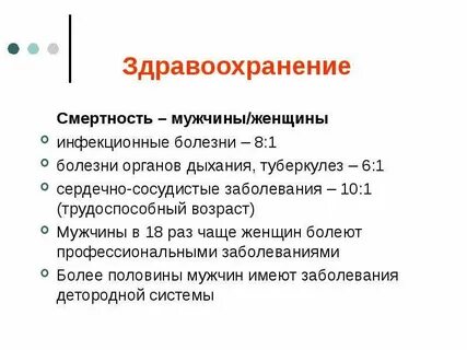 Здравоохранение смертность