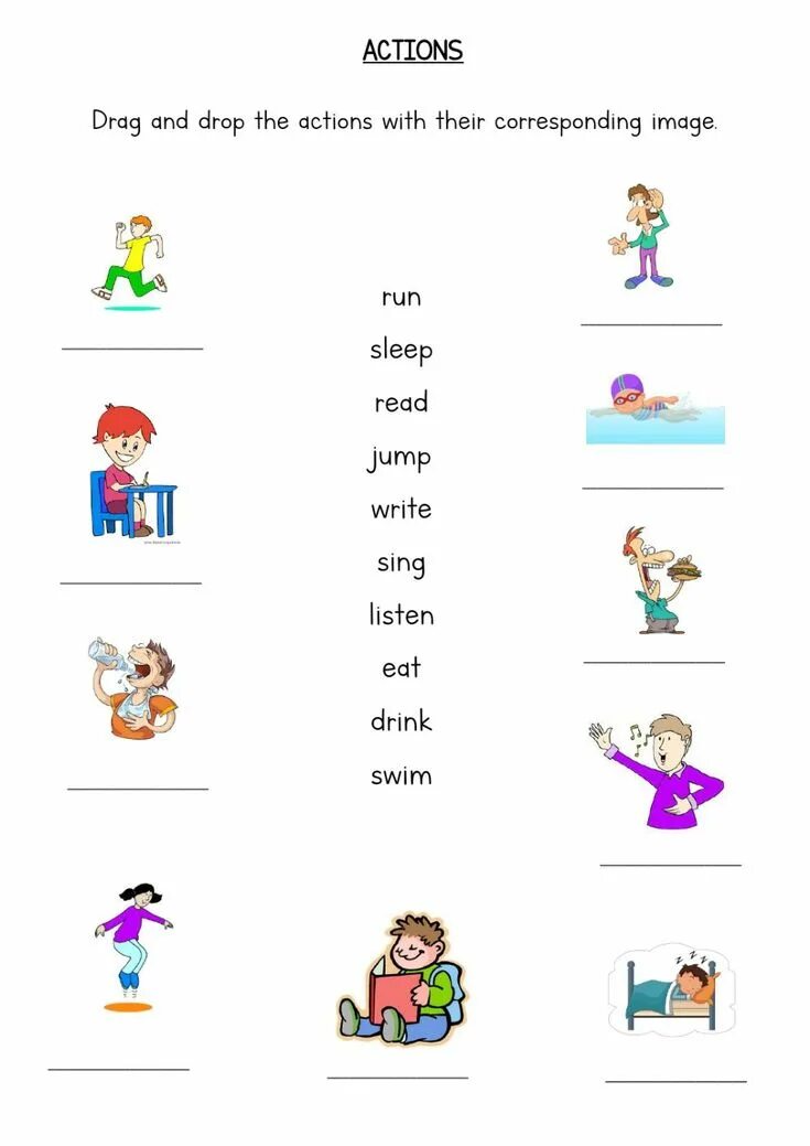 Задания на verbs of Action. Action verbs в английском. Action verbs упражнения. Verbs for Kids. Interactive exercises