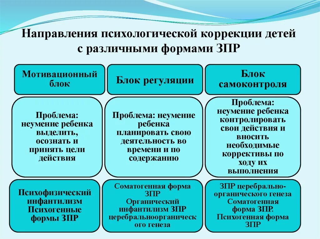 Направление детской психологии. Коррекция психического развития детей с ЗПР. Направление коррекции детей с ЗПР. Направления психологической коррекции. Основные направления психолого-педагогической коррекции.