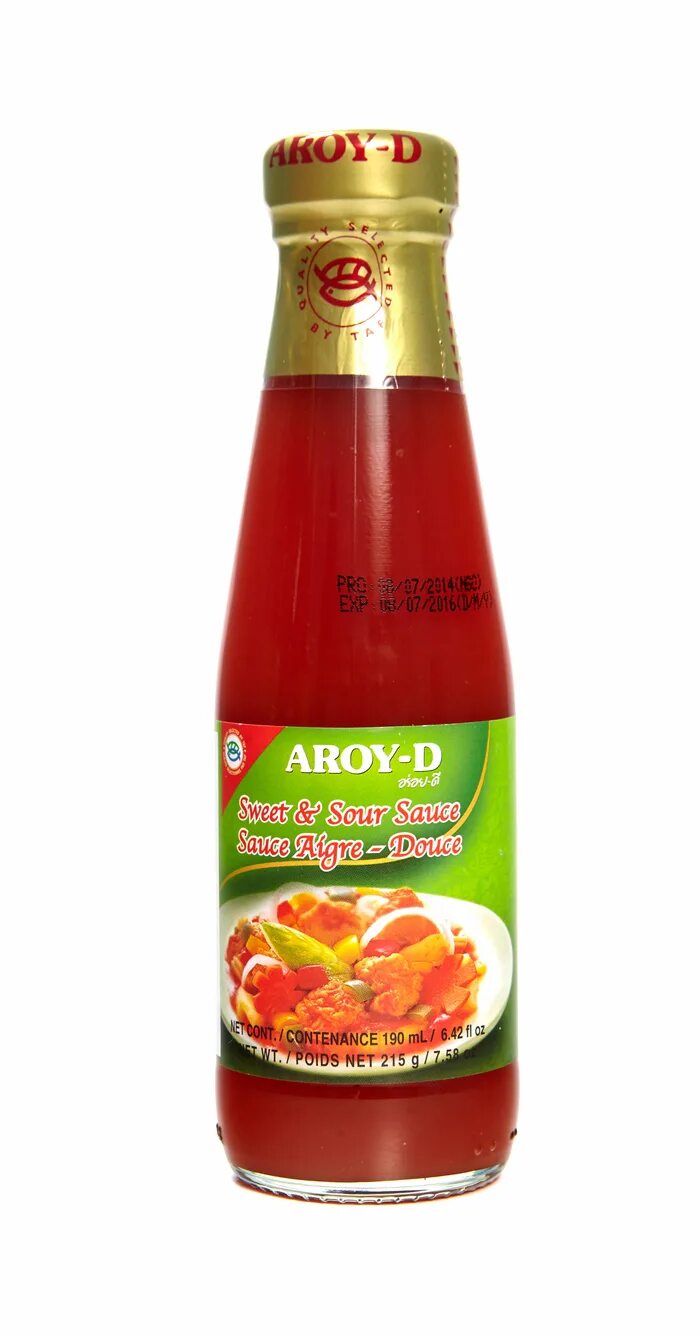 Как называется сладкий соус. Соус Aroy-d Sweet & Sour, 215 г. Aroy соус кисло сладкий. Соус Aroy-d кисло-сладкий универсальный 215 г. Кисло сладкий острый соус.