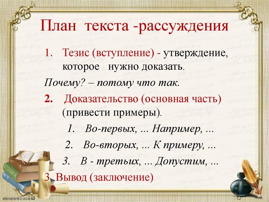 Текст размышления 5 предложений. План рассуждения доказательства. План сочинения пример. План построения текста рассуждения. Текст рассуждение 5 класс примеры.