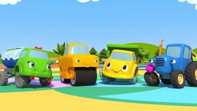 Каток трактор нарисовать. Грузовичок лёва и каток. Синий трактор 2. Поливалка синий трактор. Синий трактор грузовик.