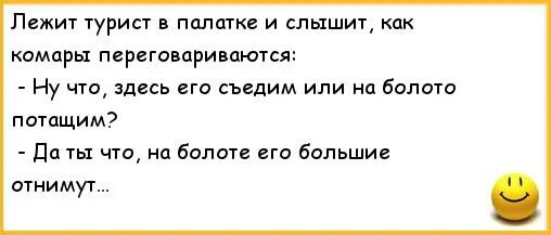 Анекдоты про палатку. Анекдот валяться. С температурой лежу анекдот. Палатка и комары юмор. На дальнем поле звонко переговариваясь