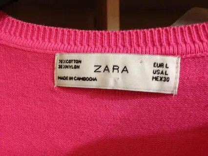 Zara бирка