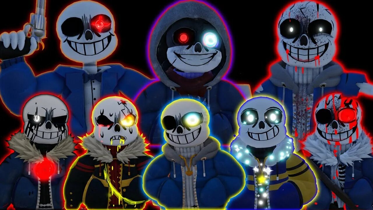 Sans multiverse. Киллер Санс Мультиверс. Санс sus. Insanity fell Sans. VHS Sans phase 1.