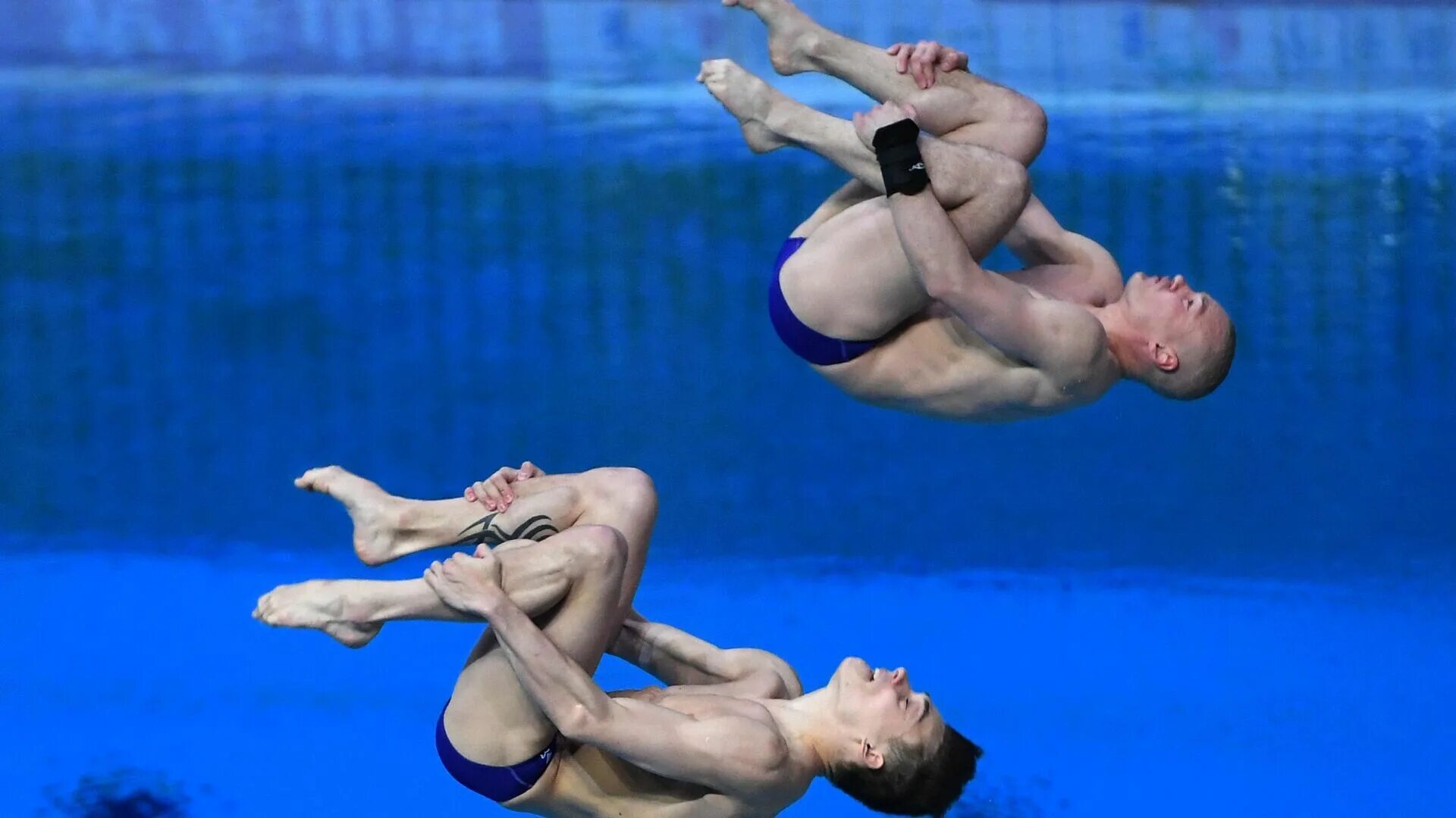 Кузнецов и Шлейхер прыжки в воду. Синхронно диахронный