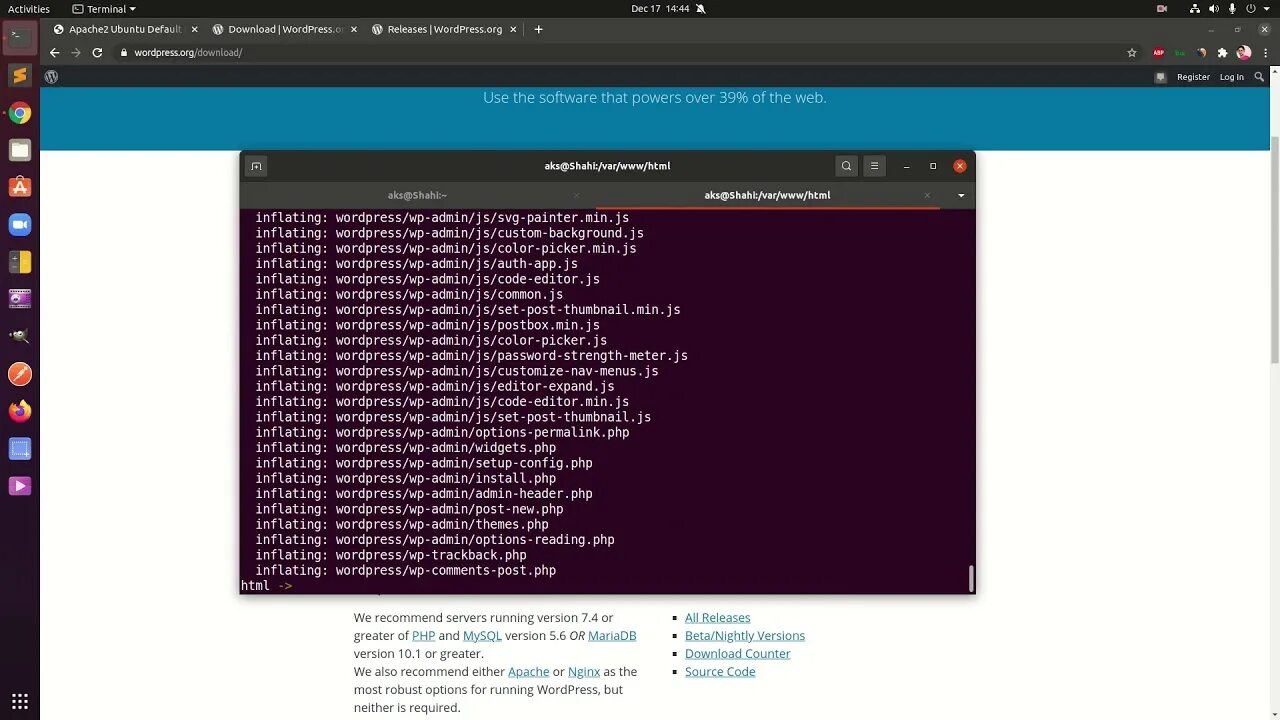 Установка wordpress на ubuntu. Wordpress установка ubuntu.