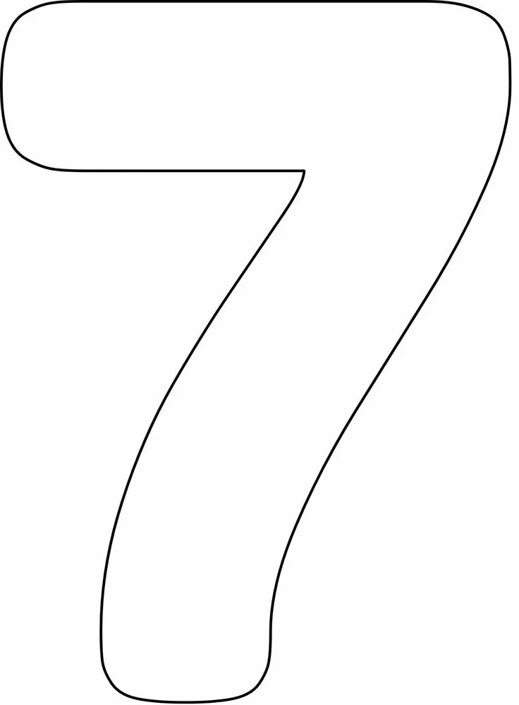 Free Printable Number 7 Printable numbers, Free printable numbers, Digital stamp