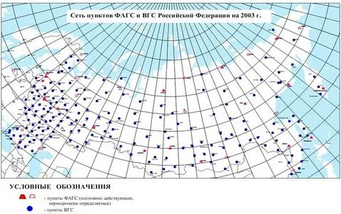 Карта геодезической сети