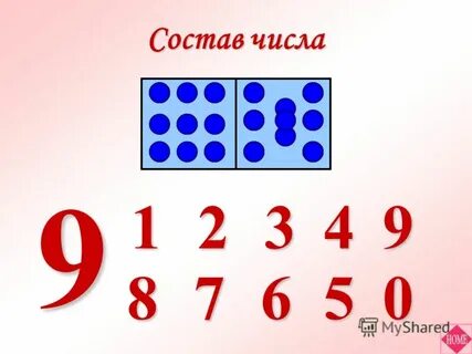 Состав цифры 9