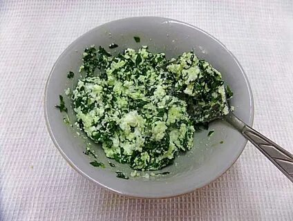 Шпинат с творожным сыром