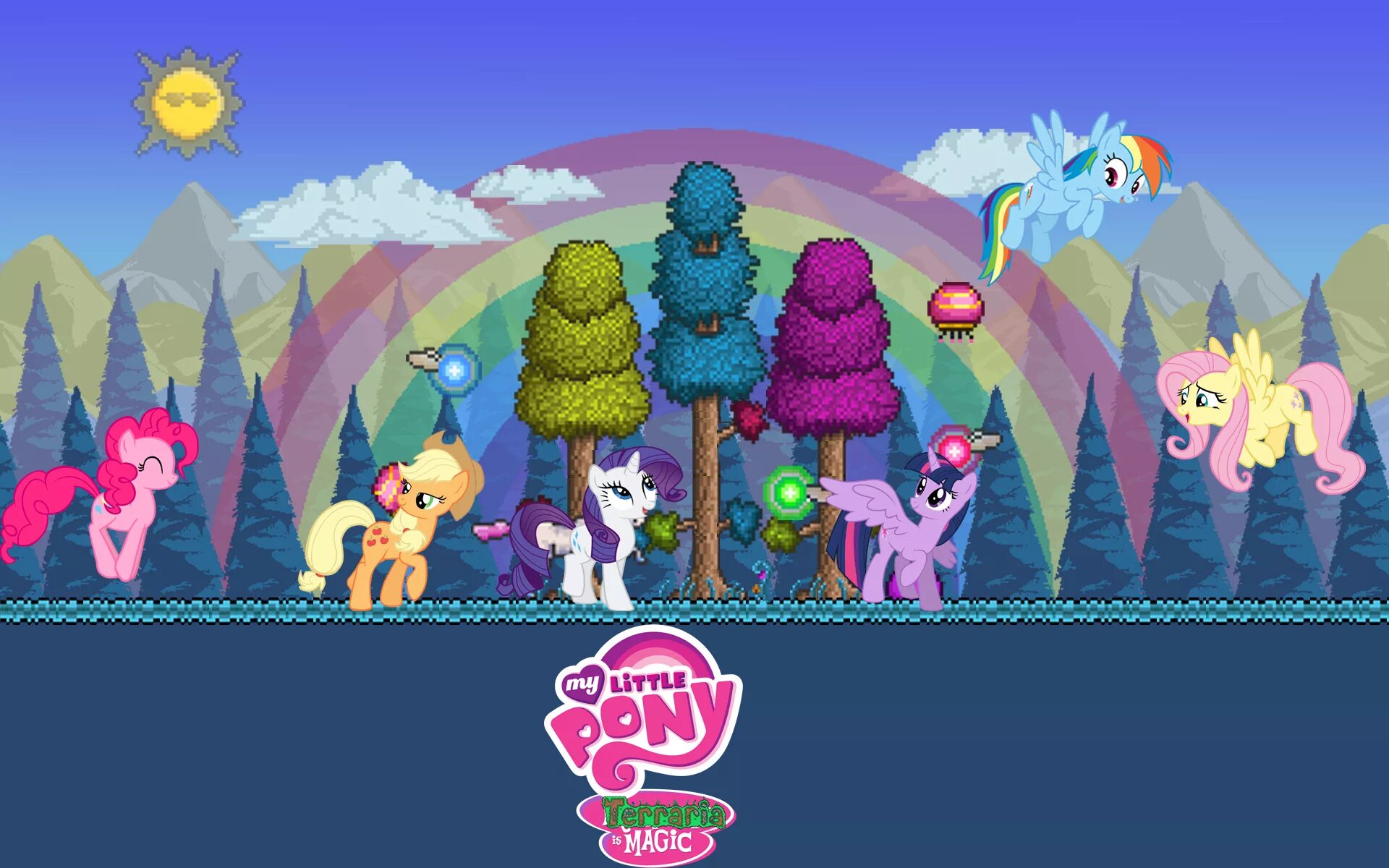 Террария MLP. Terraria my little Pony. МЛП В террарии. My little Pony моды для террарии. Пони игры много кристаллов