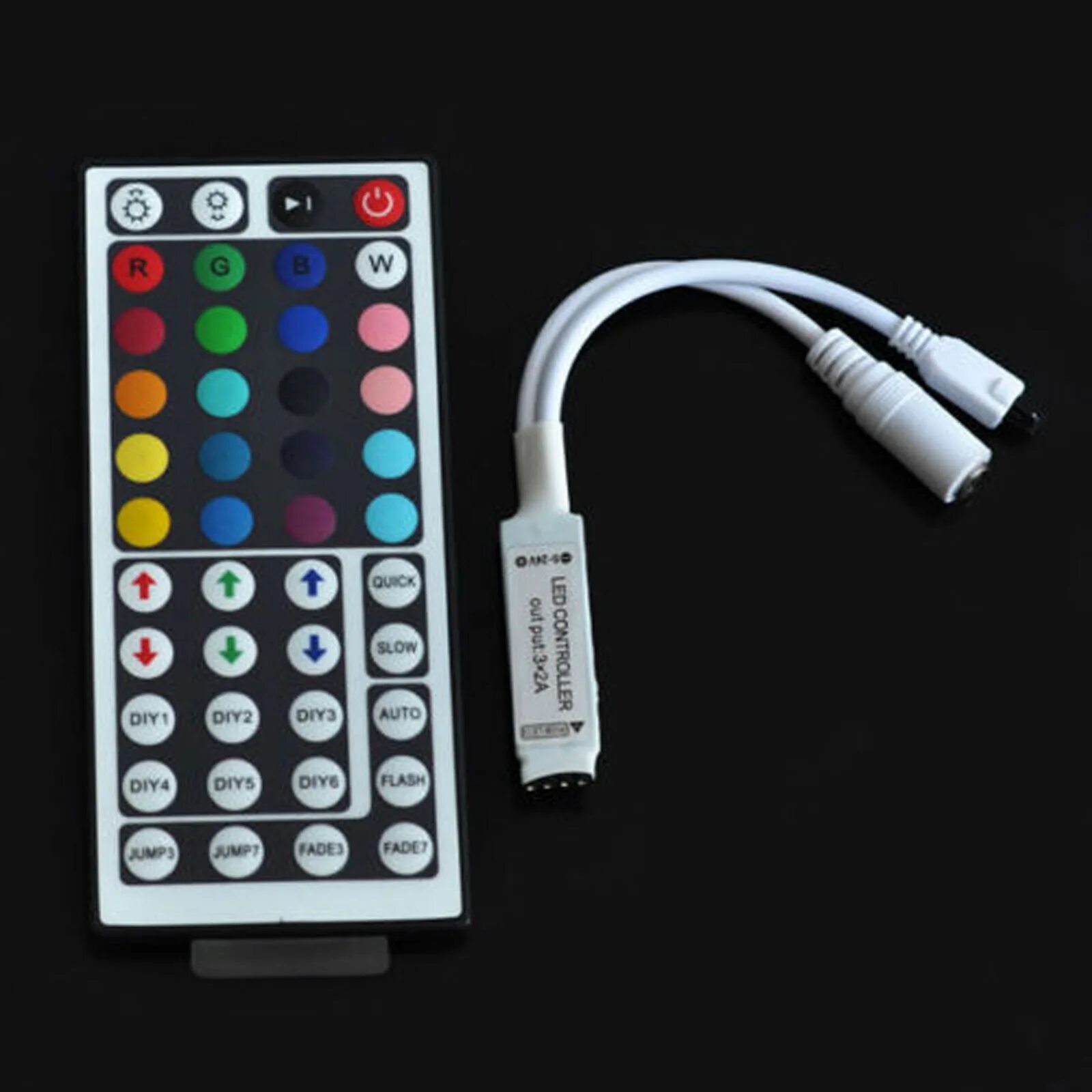 Mini контроллер RGB С инфракрасным пультом, 5-24 Вт,2а (SBL-RGB-Mini) SBL-RGB-Mini. Контроллер РГБ мини. Контроллер RGB подсветки. Светодиодная лента с пультом.