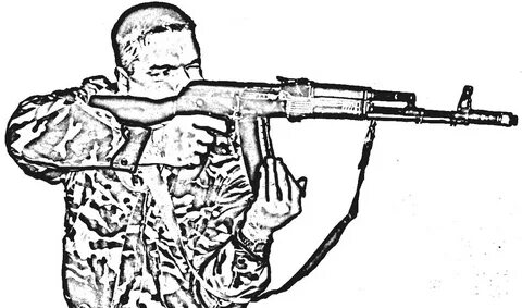 Рисунок солдата с автоматом