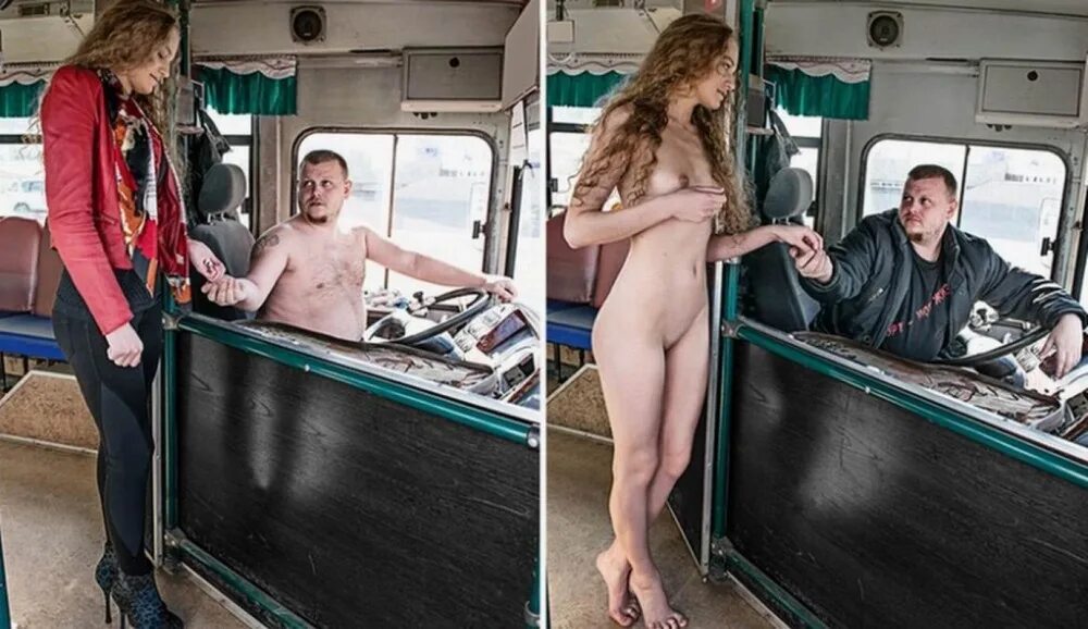 Вышла Голой Из Автобуса