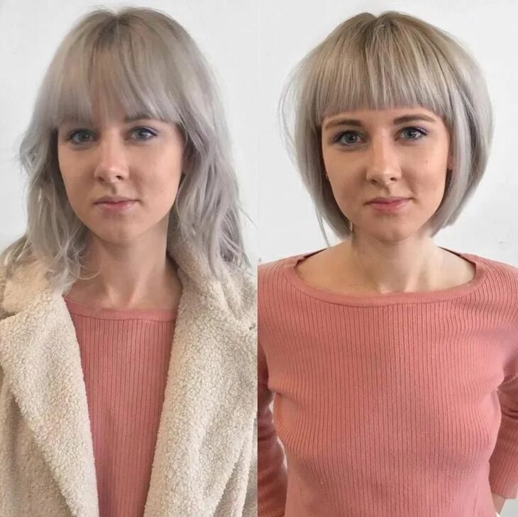 Прическа до и после женщины Pin on Before & after hair makeovers I