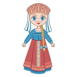 Народная девушка нарисовать