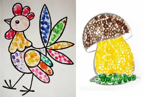 Рисуем ватными палочками 2 класс