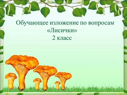 Какого цвета лисички русский язык 2 класс