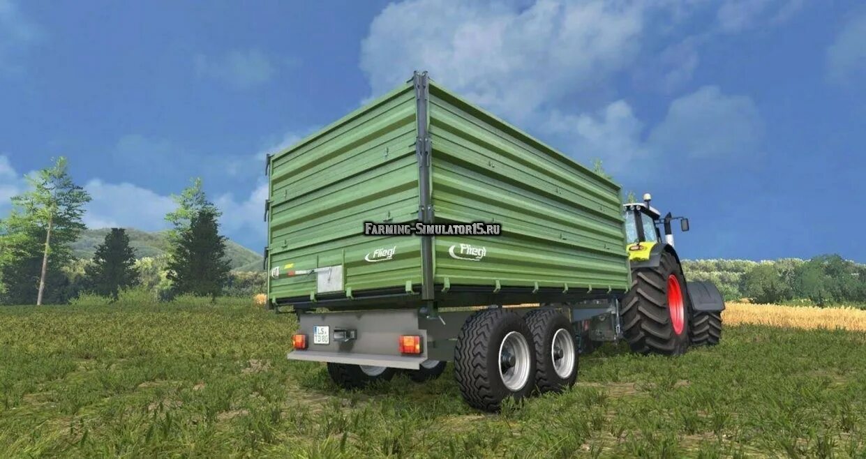 Фермер 2015 моды прицепы. Fliegl tdk fs 19. прицеп флигель для фс 15. прицепы tdk для фс 19. полуприцеп тракторный для фс 19 fliegl.