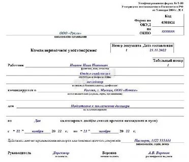 Командировочные нерезидентам