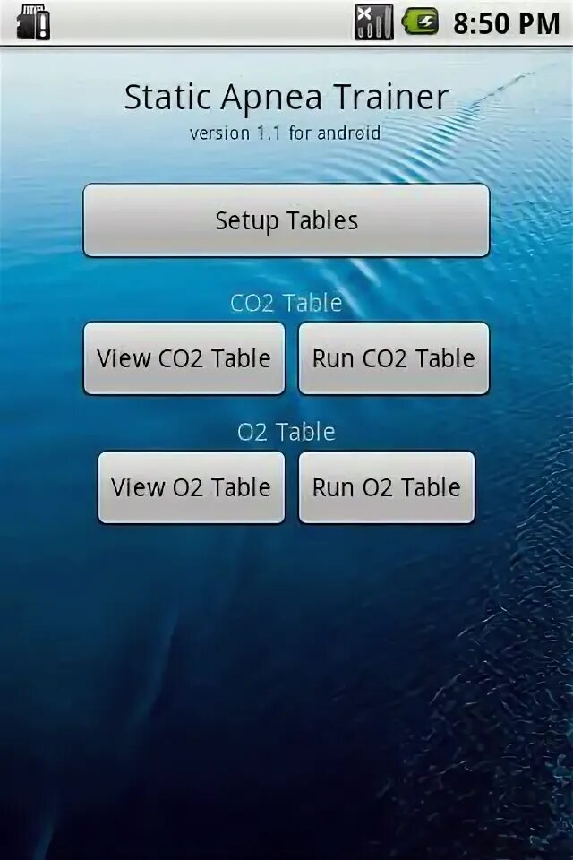 Description static. Apnea trainer. static apnea. stasis android. apk static.