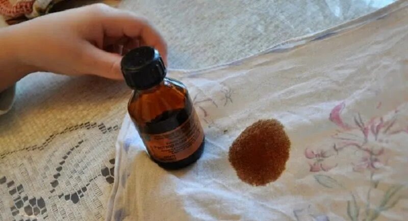 Чем отмыть марганцовку