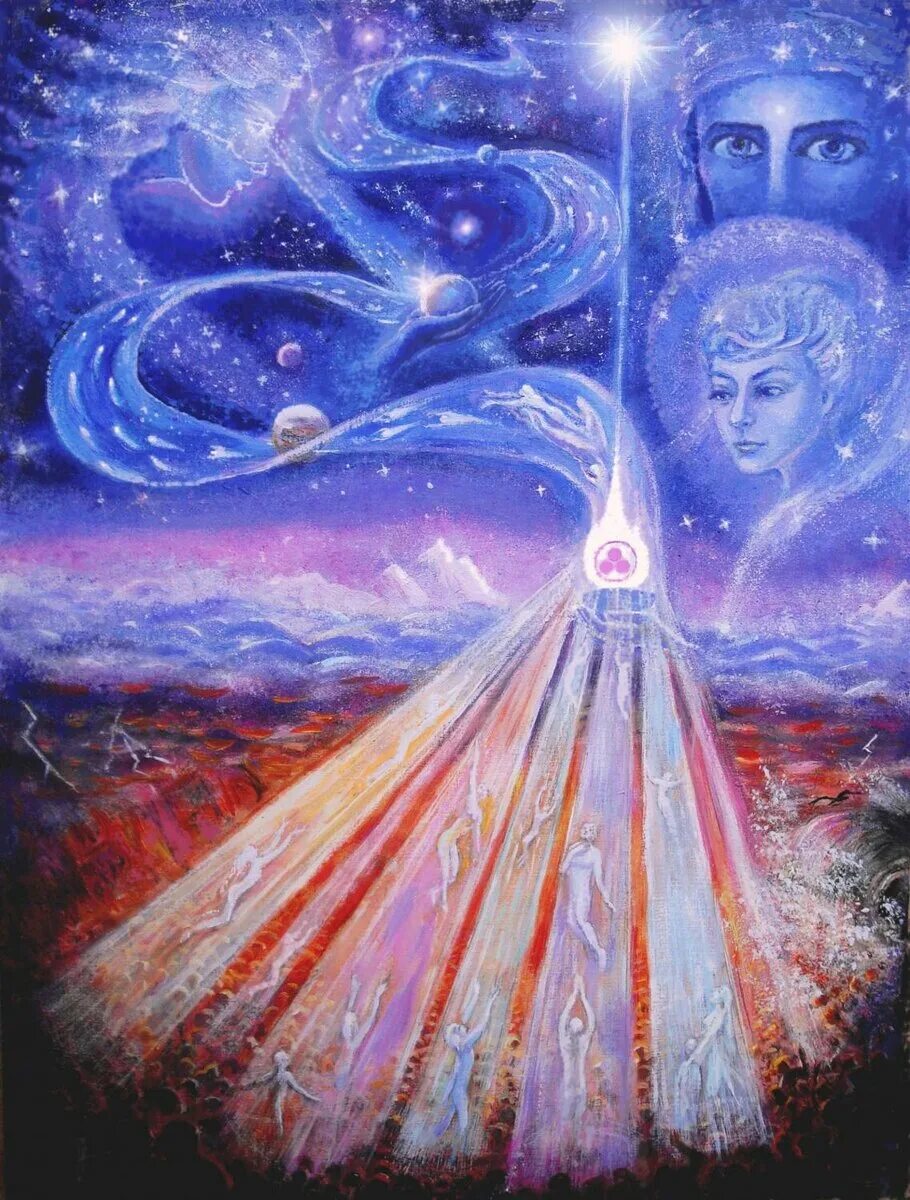 Энергия кармы. Картины Ларисы Милиной Агни йога. Живопись Ларисы Милиной.
