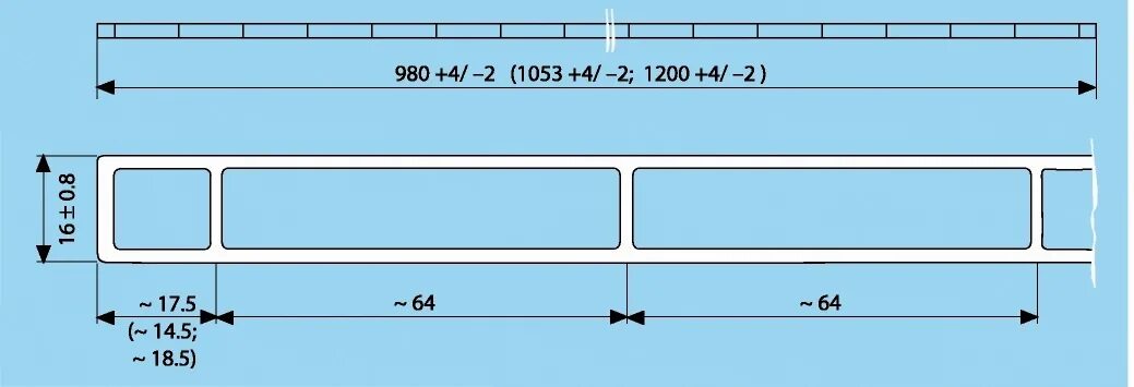 980 16. Сотовый акрил Plexiglas alltop 64. Акрил Plexiglas alltop SDP 16/64. Чертеж пузырьковая панель. Акрил Plexiglas alltop SDP.