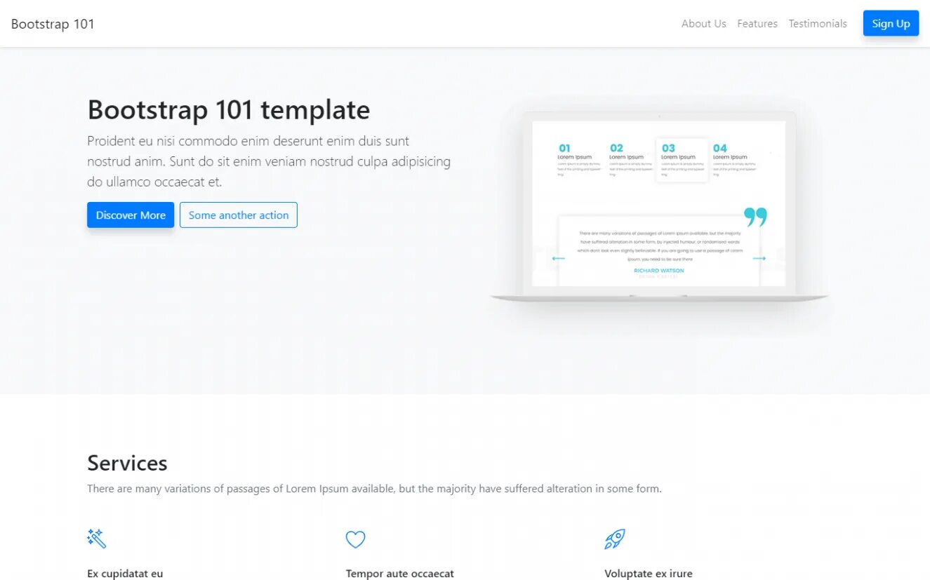 Bootstrap page. Bootstrap 4. корзина в bootstrap. бутстрап пример.