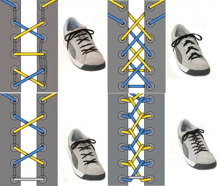 Разные шнуровки. Методы шнурования шнурков. Способы завязывания шнурков на 5 дырок. Способы красиво зашнуровать шнурки. Схема зашнуровать шнурки.