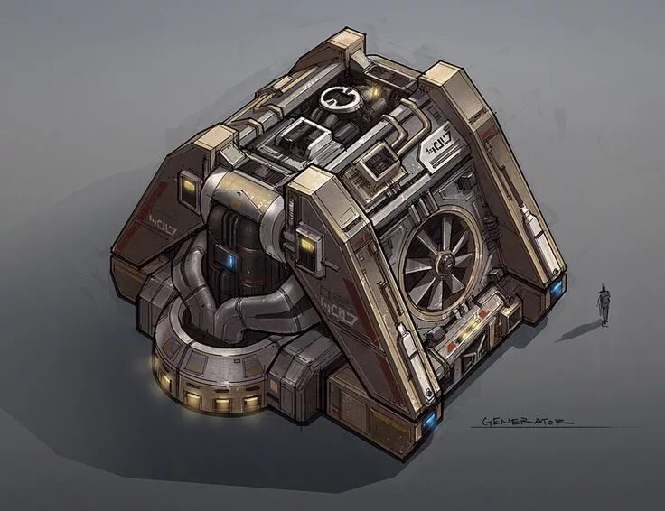 ArtStation - Generator, Sasha Rassvet Sci fi concept art, Sci fi props, Sci fi a